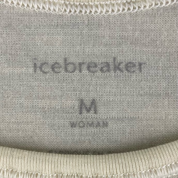 Icebreaker Merino Wool Tank Sleeveless Shirt Cream Womens Medium - Picture 2 of 16